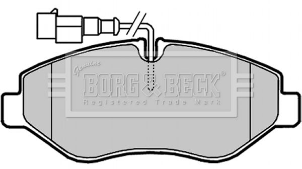 BORG & BECK Комплект тормозных колодок, дисковый тормоз BBP2024